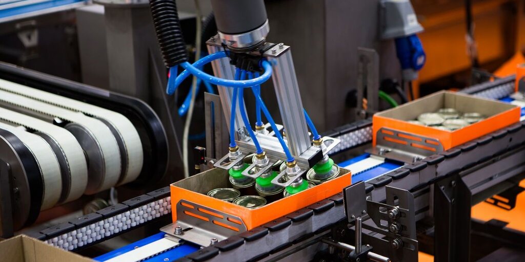 máquina industrial com compressor de ar