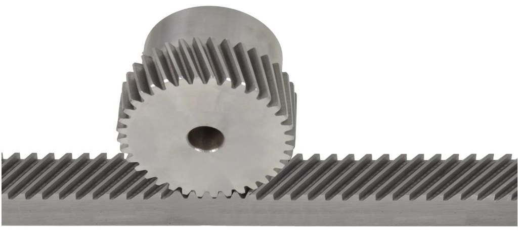 cremalheira de dentes inclinados