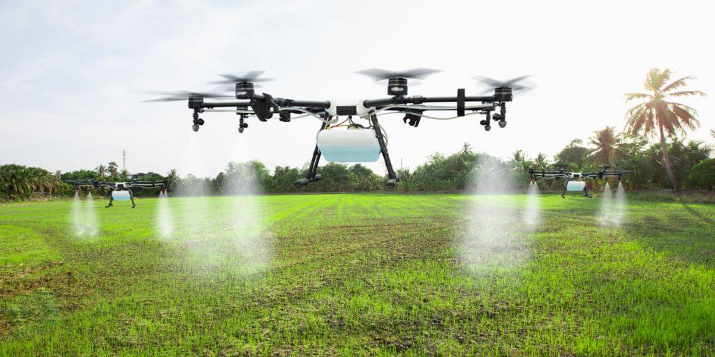 drones em plantação, uma das tecnologias da agricultura 4.0