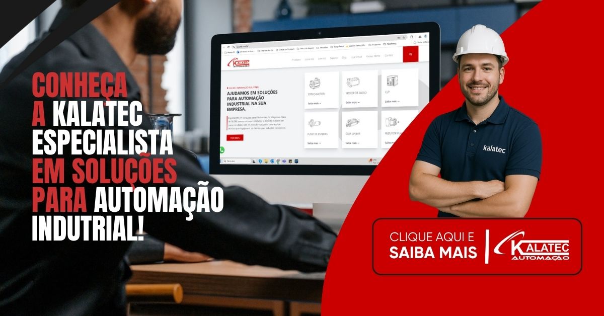 Banner da empresa Kalatec, especialista em soluções em Automação Industrial.