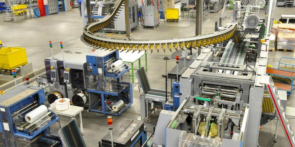 planta industrial em funcionamento