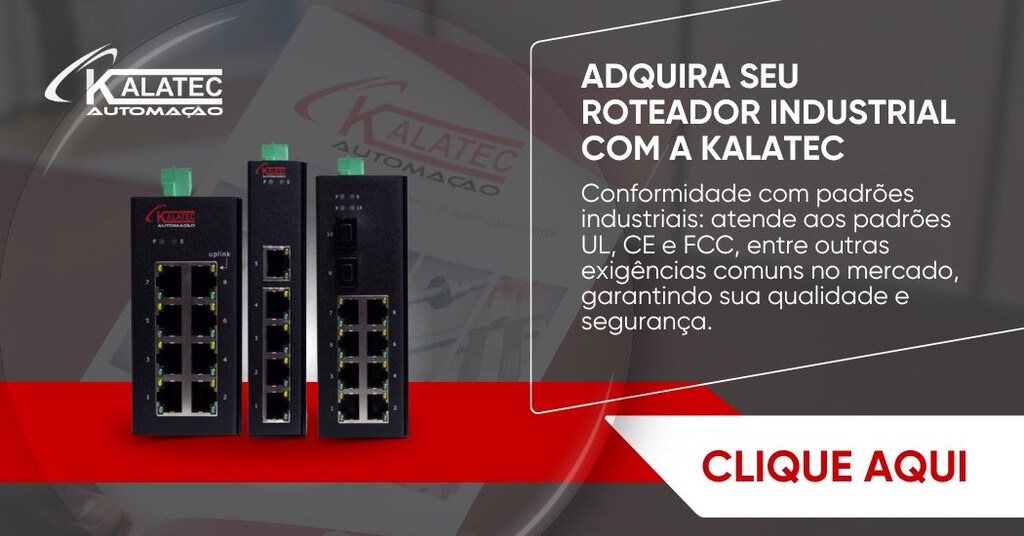 banner Kalatec para roteador industrial