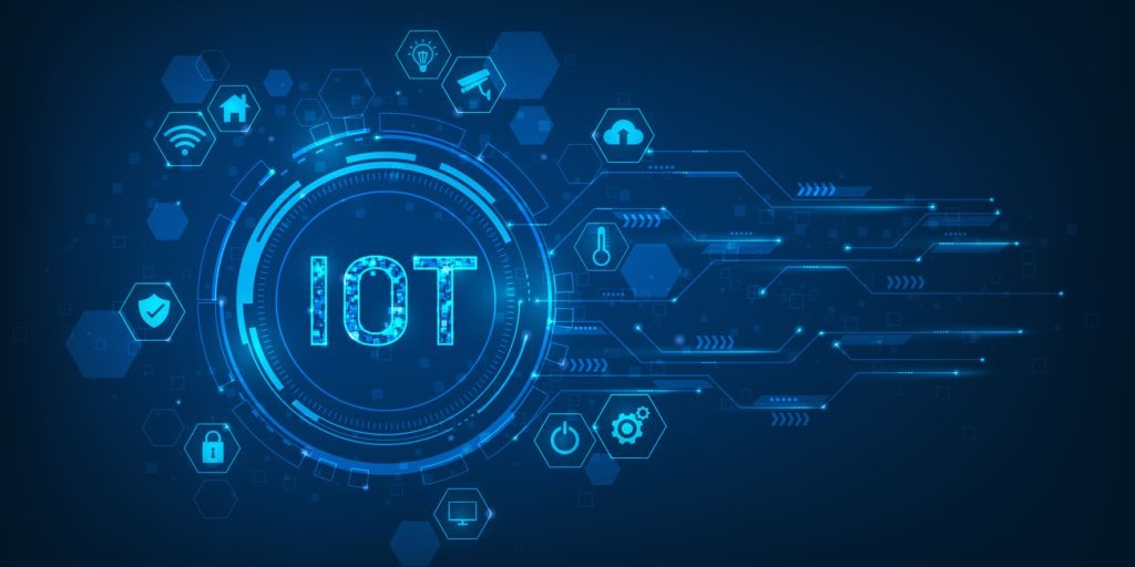 imagem ilustrativa escrita IOT, representando a internet das coisas industrial