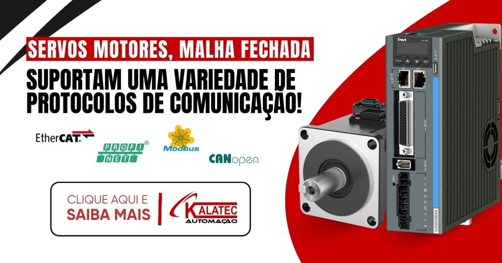 banner Kalatec para servo motores com malha fechada
