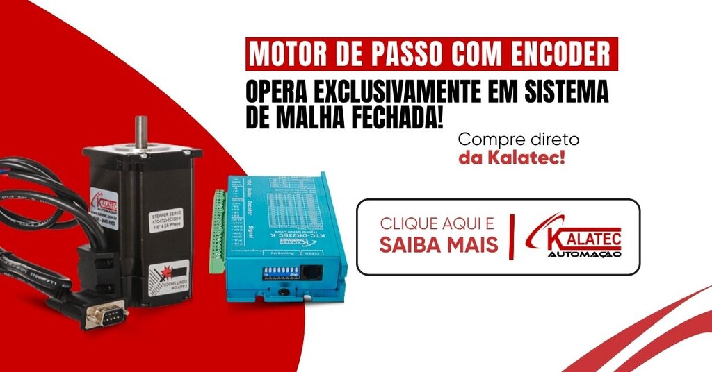 banner Kalatec para motor de passo com encoder