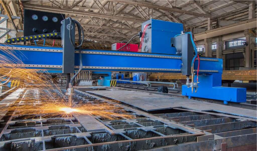 máquina de soldagem automatizada da indústria metalmecânica