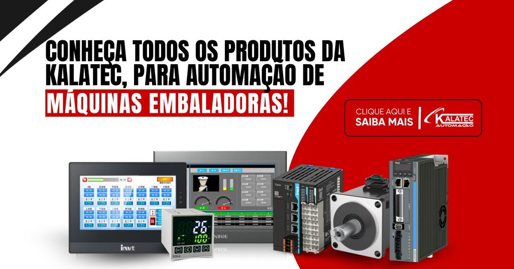 banner Kalatec para produtos de automação para máquinas embaladoras