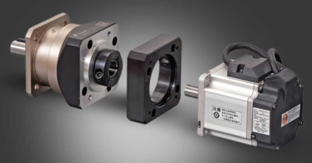 Redutor planetário para servo motor desmontado.