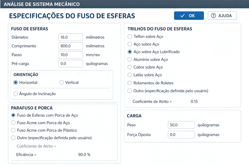 Tela que técnicos da Kalatec inserem os dados da aplicação.