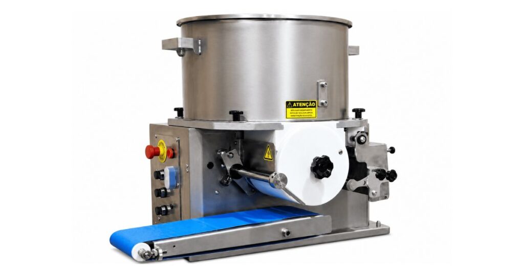 Máquina conformadora de hambúrguer com servomotor.