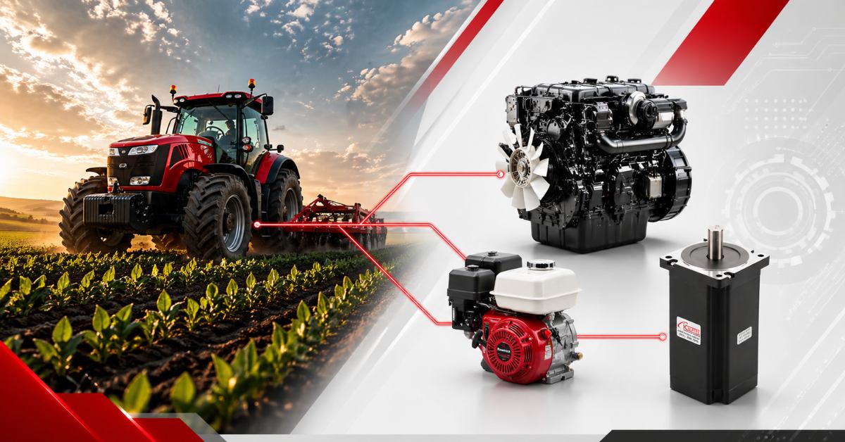 Como funcionam os motores em máquinas agrícolas.